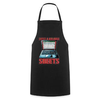 Accounting Life's A Balance Sheet Data Analysis - Cooking Apron - black - Front - AI Model Male 185 dark (185cm)