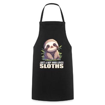 Sloths Sloth - Cooking Apron - black - Front - AI Model Male 185 dark (185cm)
