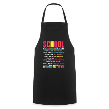 Schulberater Inspirierende Worte - Kochschürze - Schwarz - Vorne - AI Model Male 185 dark (185cm)