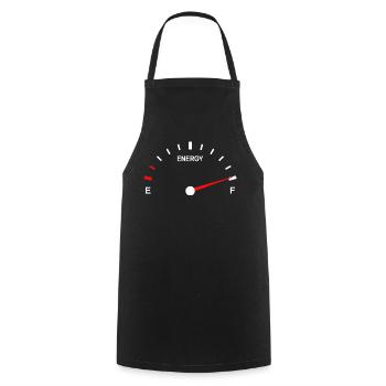 Jauge de carburant vibrante design abstrait - Tablier de cuisine - noir - Devant - AI Model Male 185 dark (185cm)