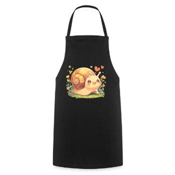 Schnecken Schnecke - Kochschürze - Schwarz - Vorne - AI Model Male 185 dark (185cm)