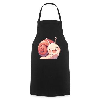 Schnecken Schnecke - Kochschürze - Schwarz - Vorne - AI Model Male 185 dark (185cm)