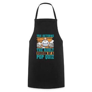 Accounting Tax Returns The Adult Version Finance - Cooking Apron - black - Front - AI Model Male 185 dark (185cm)