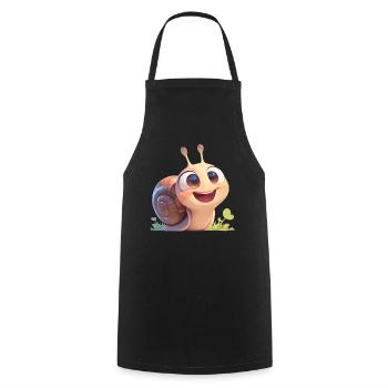 Schnecken Schnecke - Kochschürze - Schwarz - Vorne - AI Model Male 185 dark (185cm)