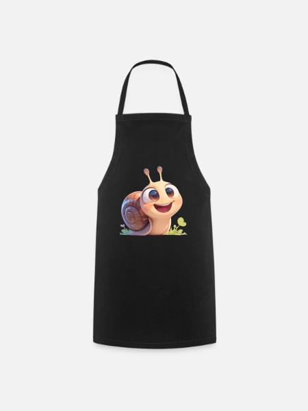 Schnecken Schnecke - Kochschürze - Schwarz