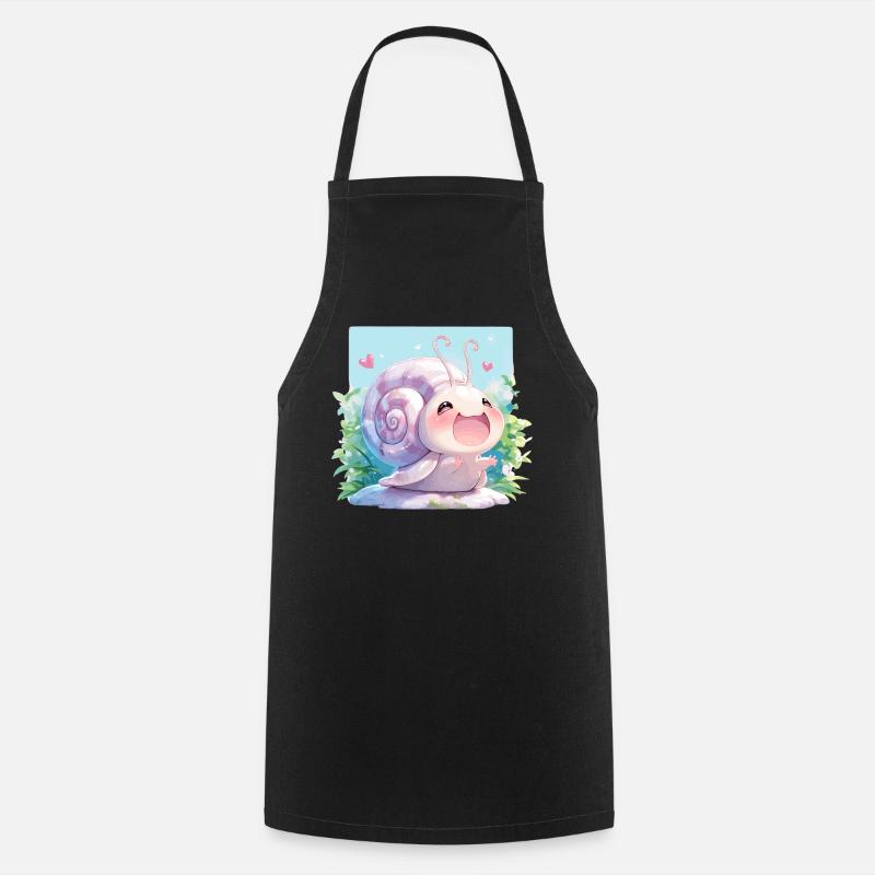 Schnecken Schnecke - Kochschürze - Schwarz
