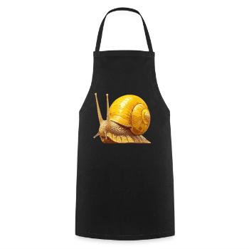 Schnecken Schnecke - Kochschürze - Schwarz - Vorne - AI Model Male 185 dark (185cm)