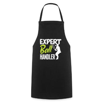 Tennis Player Expert Ball Handler - Cooking Apron - black - Front - AI Model Male 185 dark (185cm)