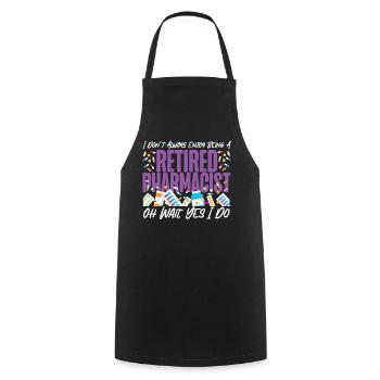 Technicien en pharmacie - Tablier de cuisine - noir - Devant - AI Model Male 185 dark (185cm)