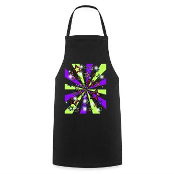 Rétro Star des années 60 Vintage - Tablier de cuisine - noir - Devant - AI Model Male 185 dark (185cm)