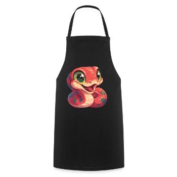 Snakes Snake - Cooking Apron - black - Front - AI Model Male 185 dark (185cm)