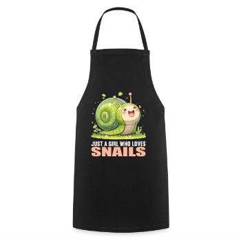 Schnecken Schnecke - Kochschürze - Schwarz - Vorne - AI Model Male 185 dark (185cm)