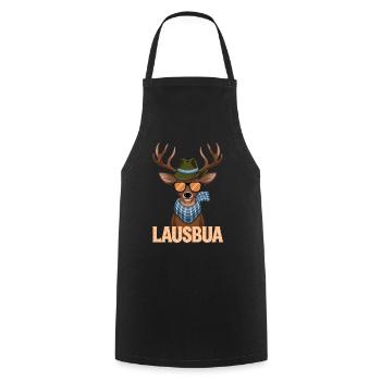 Lausbua deer with sunglasses and hat - Cooking Apron - black - Front - AI Model Male 185 dark (185cm)