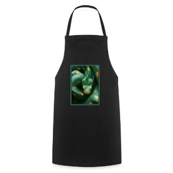 Snakes Snake - Cooking Apron - black - Front - AI Model Male 185 dark (185cm)
