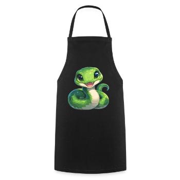 Snakes Snake - Cooking Apron - black - Front - AI Model Male 185 dark (185cm)