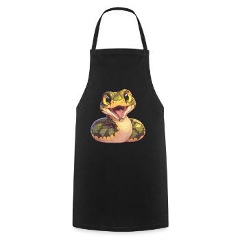 Snakes Snake - Cooking Apron - black - Front - AI Model Male 185 dark (185cm)