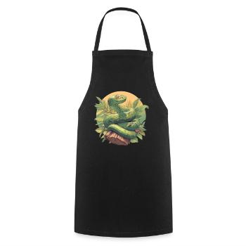 Snakes Snake - Cooking Apron - black - Front - AI Model Male 185 dark (185cm)