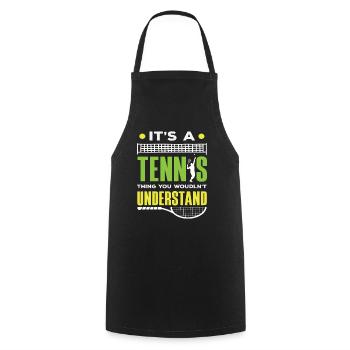 Tennis Spieler Verstehen Es Nicht - Kochschürze - Schwarz - Vorne - AI Model Male 185 dark (185cm)