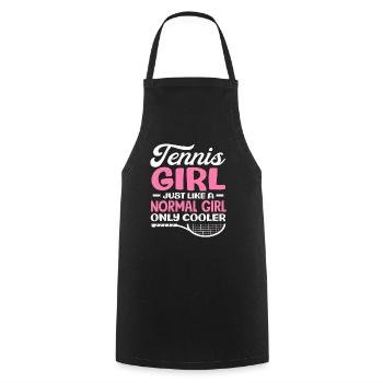 Tennis Girls Just Cool Tennis Player - Cooking Apron - black - Front - AI Model Male 185 dark (185cm)