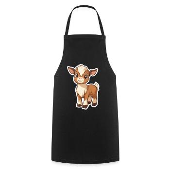 Chèvre - Tablier de cuisine - noir - Devant - AI Model Male 185 dark (185cm)
