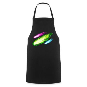 Explosion de cerfs-volants colorés - Tablier de cuisine - noir - Devant - AI Model Male 185 dark (185cm)