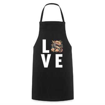 Snakes Snake - Cooking Apron - black - Front - AI Model Male 185 dark (185cm)