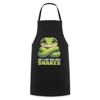 Snakes Snake - Cooking Apron - black - Front - AI Model Male 185 dark (185cm)