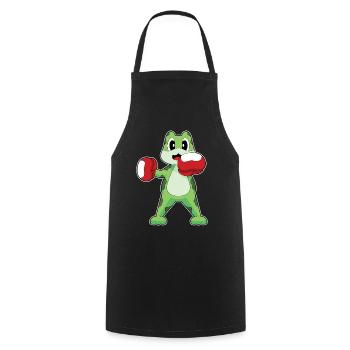 Frosch Boxer Boxhandschuhe Boxen - Kochschürze - Schwarz - Vorne - AI Model Male 185 dark (185cm)