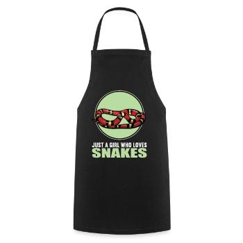 Snakes Snake - Cooking Apron - black - Front - AI Model Male 185 dark (185cm)