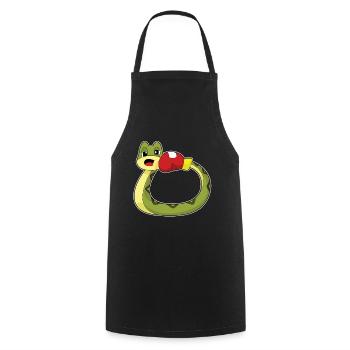 Snake Boxer Boxing Gloves Boxing - Cooking Apron - black - Front - AI Model Male 185 dark (185cm)