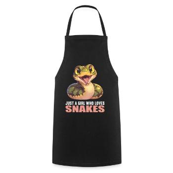 Snakes Snake - Cooking Apron - black - Front - AI Model Male 185 dark (185cm)