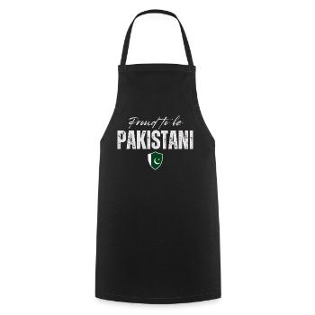 Proud Pakistani, Made in Pakistan - Cooking Apron - black - Front - AI Model Male 185 dark (185cm)
