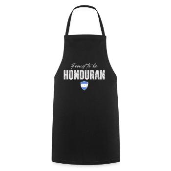 Proud Honduran, Made in Honduras - Cooking Apron - black - Front - AI Model Male 185 dark (185cm)