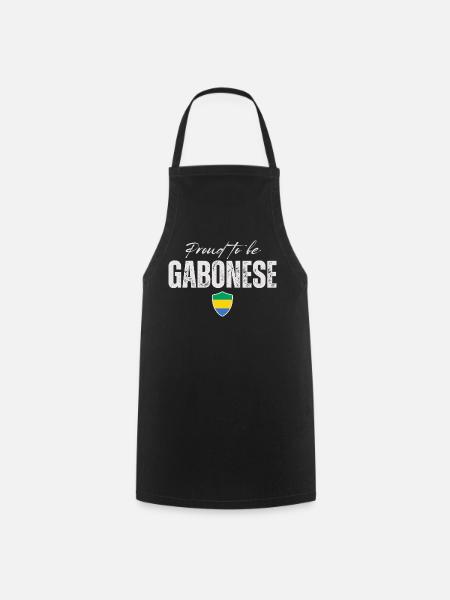 Gabuner stolz, Made in Gabon - Kochschürze - Schwarz