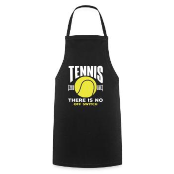 Tennis Spieler Kein Ausschalter - Kochschürze - Schwarz - Vorne - AI Model Male 185 dark (185cm)