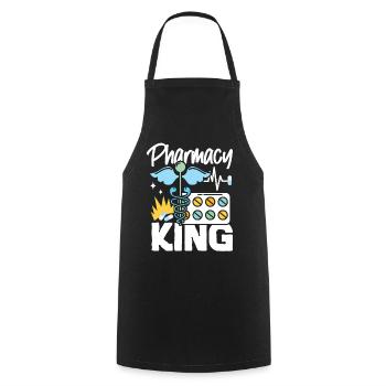 Pharmacy Tech Technician - Cooking Apron - black - Front - AI Model Male 185 dark (185cm)
