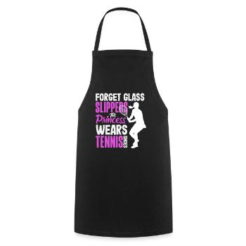 Tennis Player Princess Shoes - Cooking Apron - black - Front - AI Model Male 185 dark (185cm)