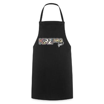 Kreuzberg - the chilled corner in Berlin! - Cooking Apron - black - Front - AI Model Male 185 dark (185cm)