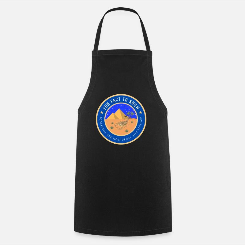 Desert Night Scorpion Fact - Cooking Apron - black