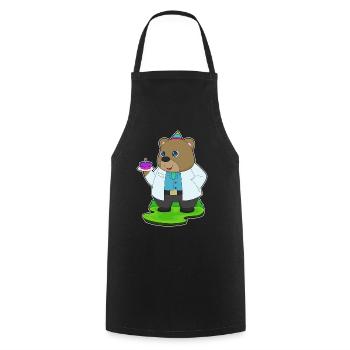 Bär Geburtstag Arzt - Kochschürze - Schwarz - Vorne - AI Model Male 185 dark (185cm)
