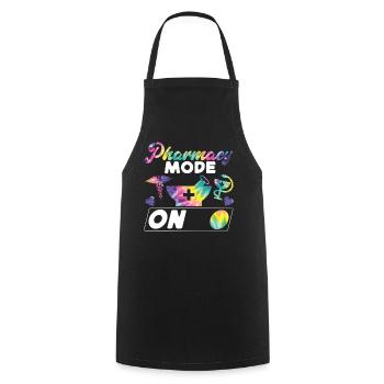 Pharmacy Tech Technician - Cooking Apron - black - Front - AI Model Male 185 dark (185cm)