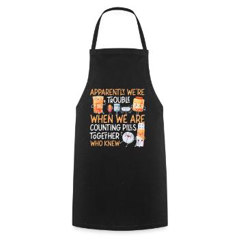 Technicien en pharmacie - Tablier de cuisine - noir - Devant - AI Model Male 185 dark (185cm)