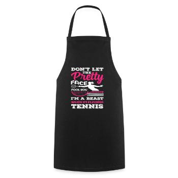Tennis Spieler Lass Dich Nicht Täuschen - Kochschürze - Schwarz - Vorne - AI Model Male 185 dark (185cm)