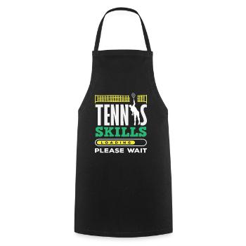 Tennis Player Compétences Chargement Veuillez patienter - Tablier de cuisine - noir - Devant - AI Model Male 185 dark (185cm)