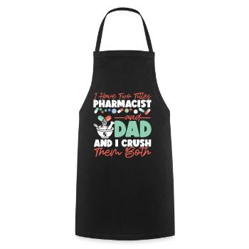 Technicien en pharmacie - Tablier de cuisine - noir - Devant - AI Model Male 185 dark (185cm)