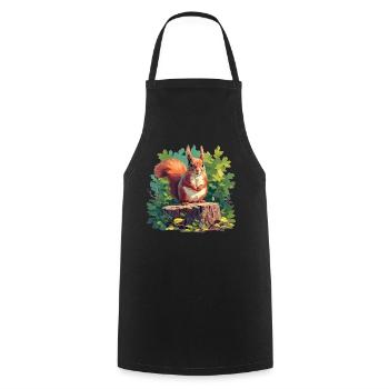 Squirrel - Cooking Apron - black - Front - AI Model Male 185 dark (185cm)