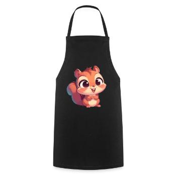 Squirrel - Cooking Apron - black - Front - AI Model Male 185 dark (185cm)