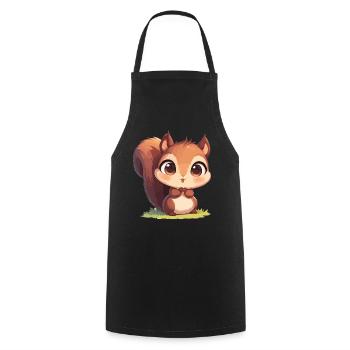 Squirrel - Cooking Apron - black - Front - AI Model Male 185 dark (185cm)