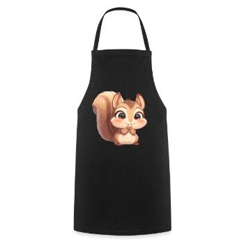 Squirrel - Cooking Apron - black - Front - AI Model Male 185 dark (185cm)