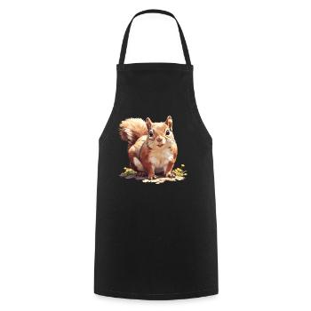 Squirrel - Cooking Apron - black - Front - AI Model Male 185 dark (185cm)